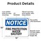 Signmission Fire Protection Water Shutoff OSHA Notice Sign, Aluminum, 14in W x 10in L, 2PK OS-2PACK-NS-A-1014-L-12622 - alternate 2